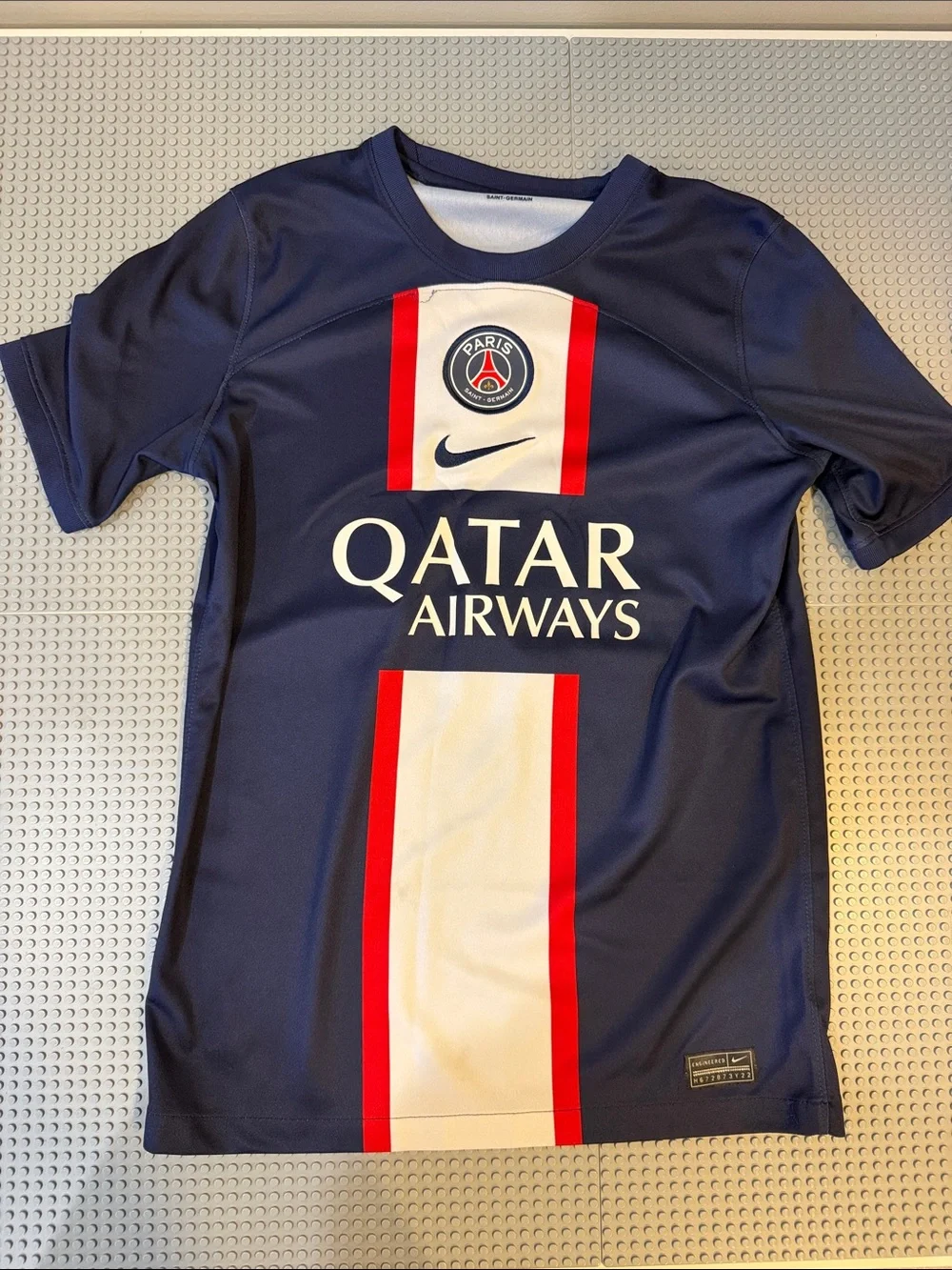 Nike Navy, White & Red PSG Soccer Jersey